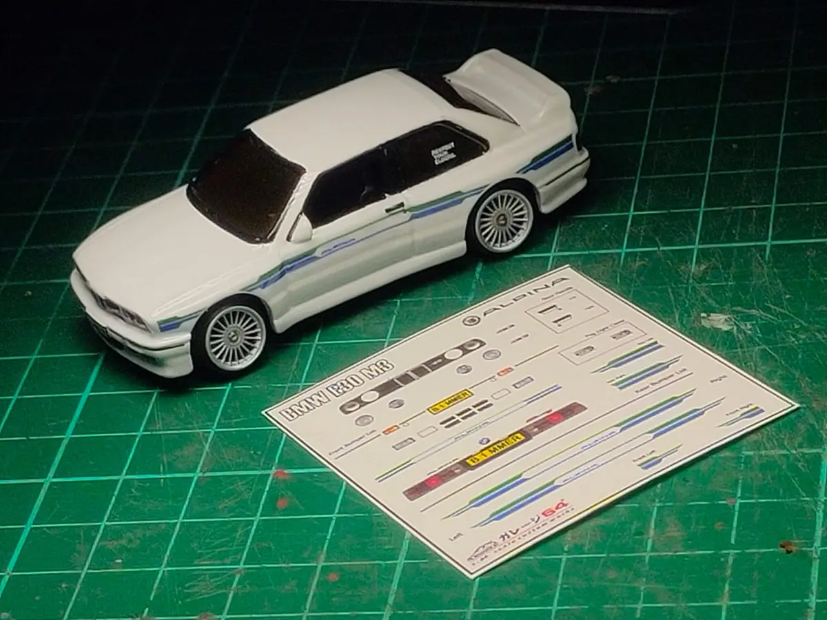 Decal Hot Wheels Bmw E30 Alpina - Green Stripe 1