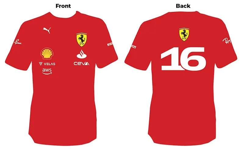 Replica Tshirt F1 Scuderia Ferrari 2022 1