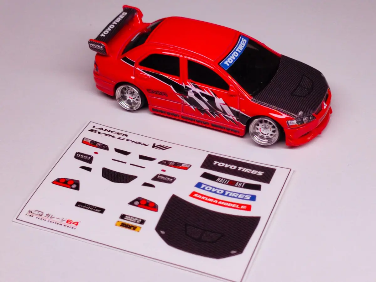 Decal Set Hotwheels Lancer Evolution Viii / Ix (New Casting 2023) 1