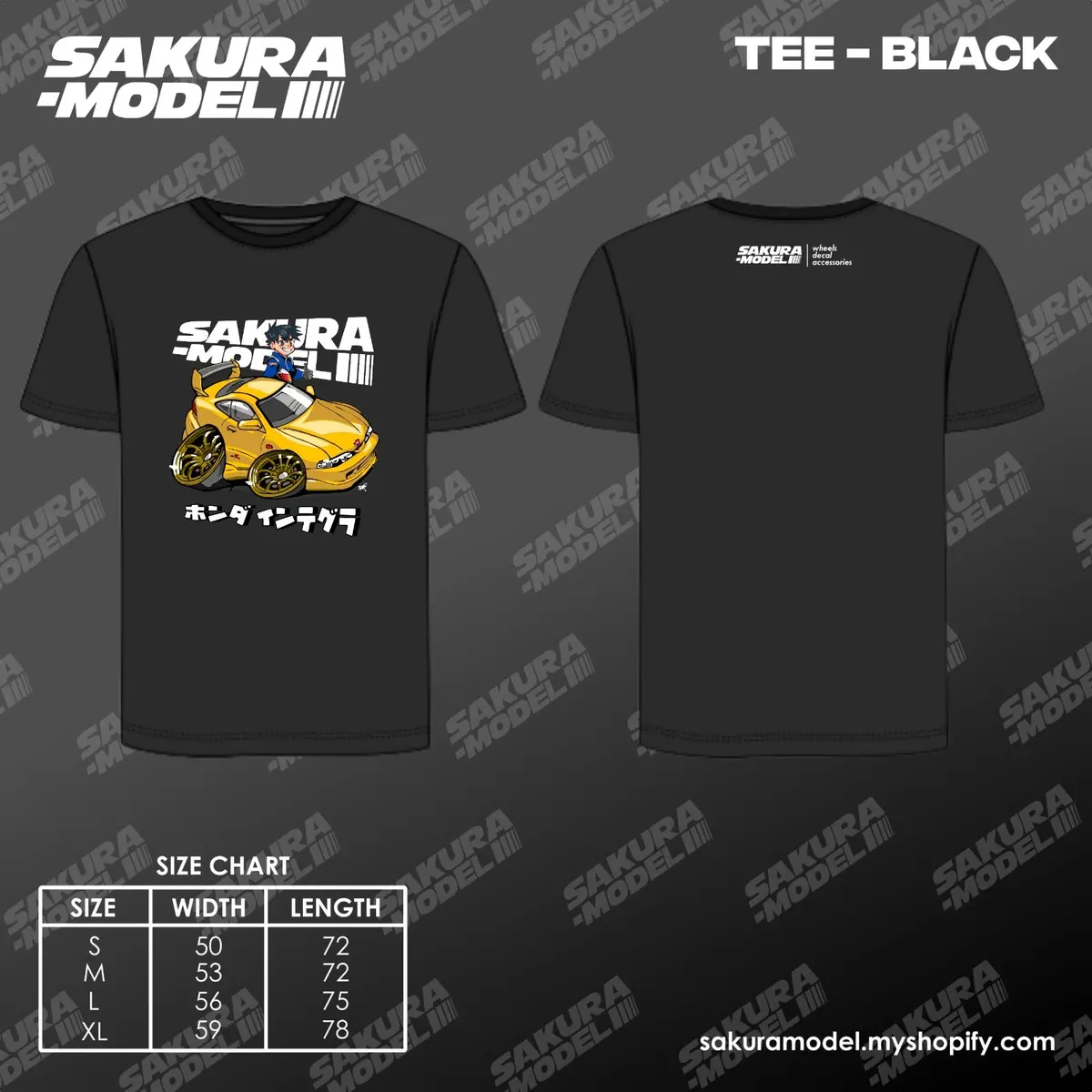 Tee Black - Sakura Model Integra 1