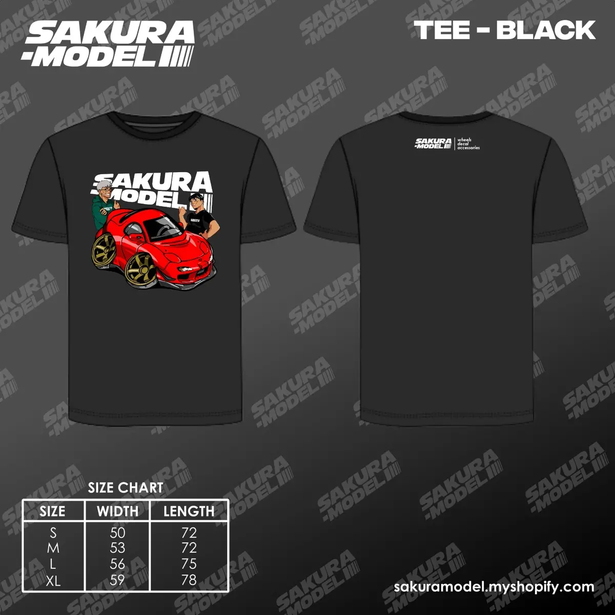 Tee Black - Sakura Model Rx-7 Iii 1