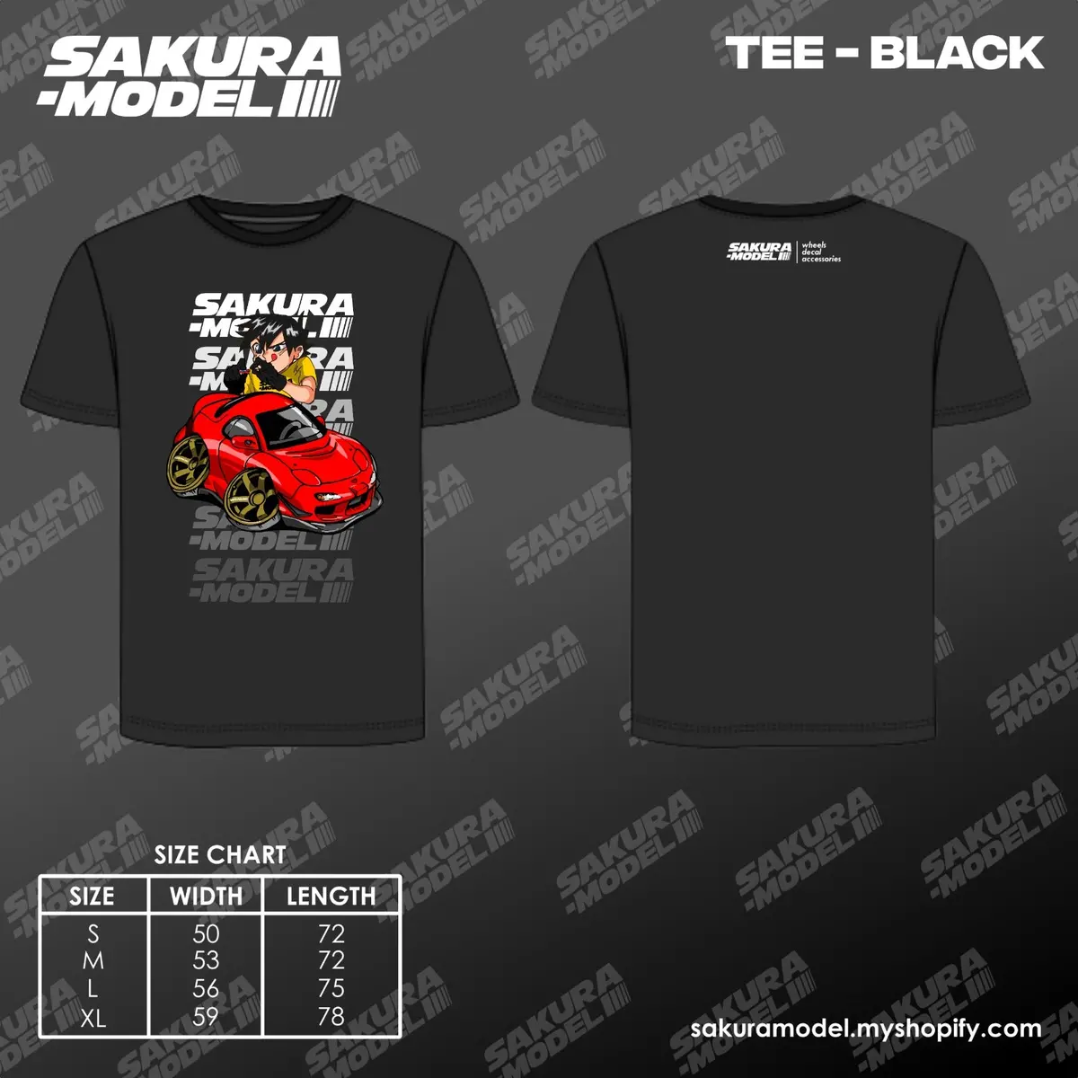 Tee Black - Sakura Model Rx-7 Ii 1