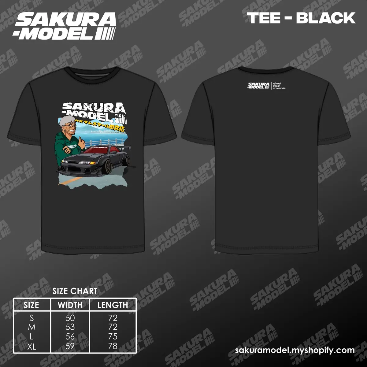 Tee Black - Sakura Model R32 Widebody 2 1