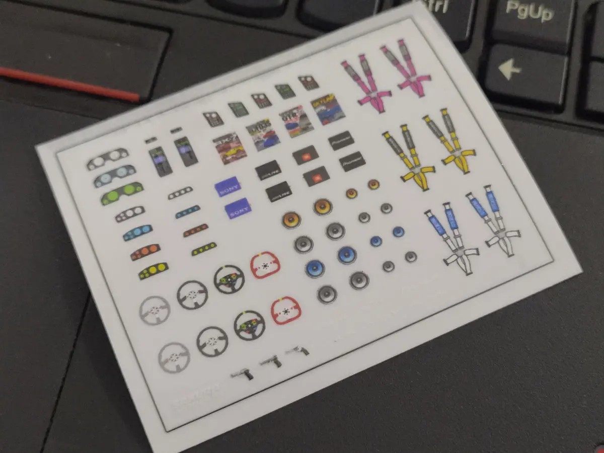 Detailing Decal For Hotwheels Interior V.4 1