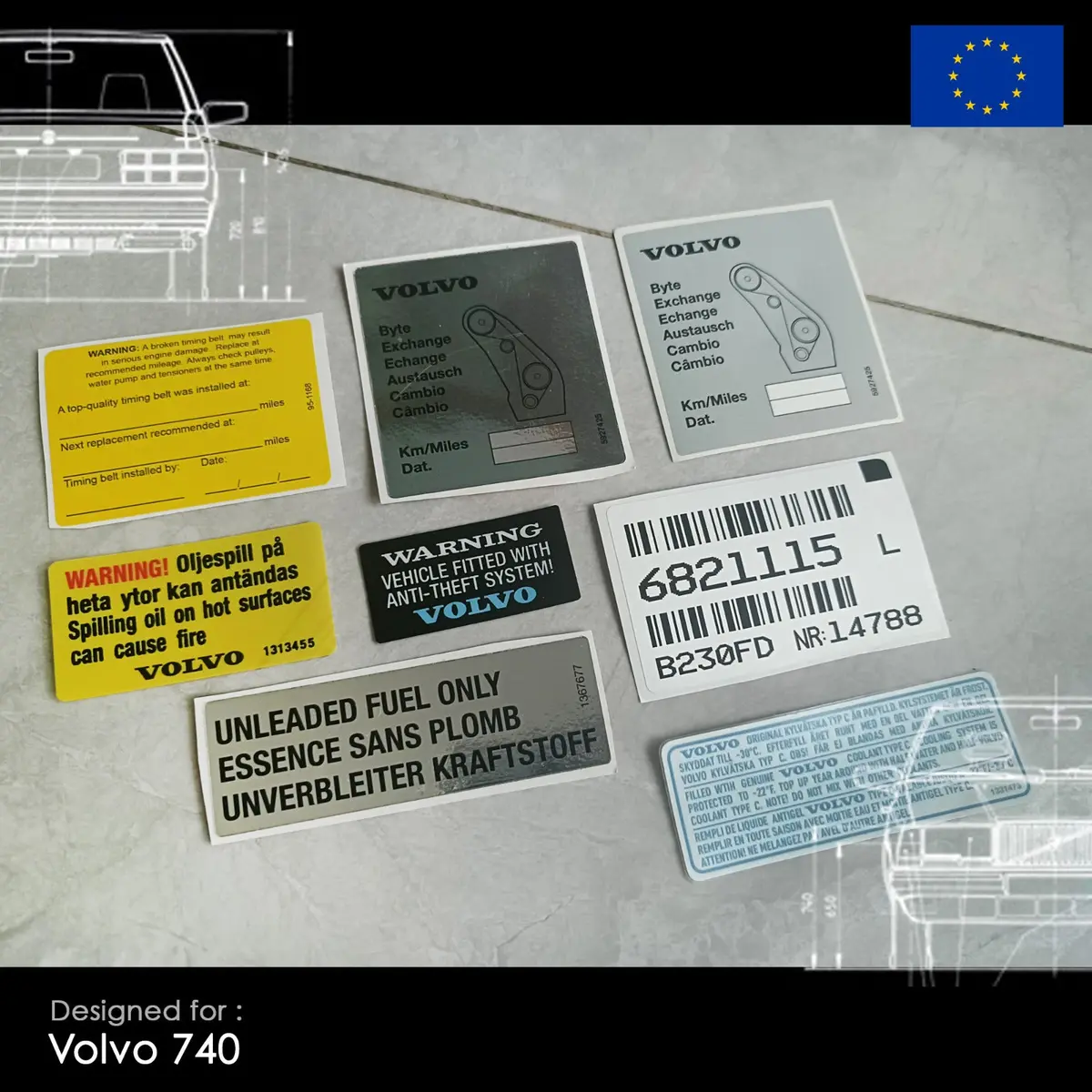 Restoration Decal Volvo 740 1