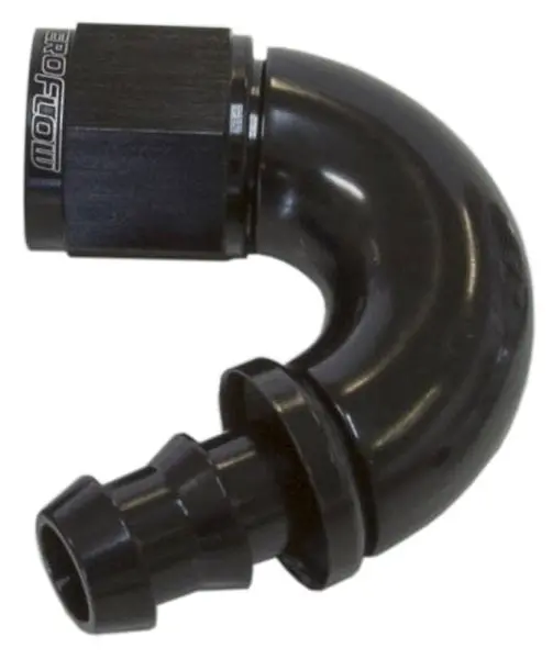 510 Series Tight-Bend Push-Lock Hose End – 150° Angle, -6An Black (Af515-06Blk) 1