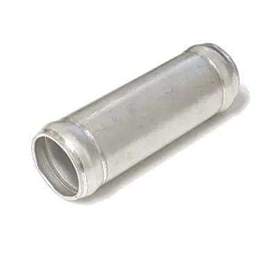 Beaded Aluminum Coupler, 1" Od With Beaded Lips For Clamping. Aol Is 3" 1