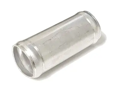 Beaded Aluminum Coupler, 1.25" Od With Beaded Lips For Clamping. Aol Is 3" 1