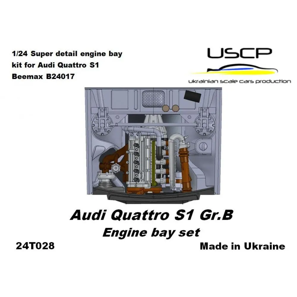 Uscp Super Detail Engine Bay Kit For Audi Quattro S1 Gr.B 1:24 - 24T028 2