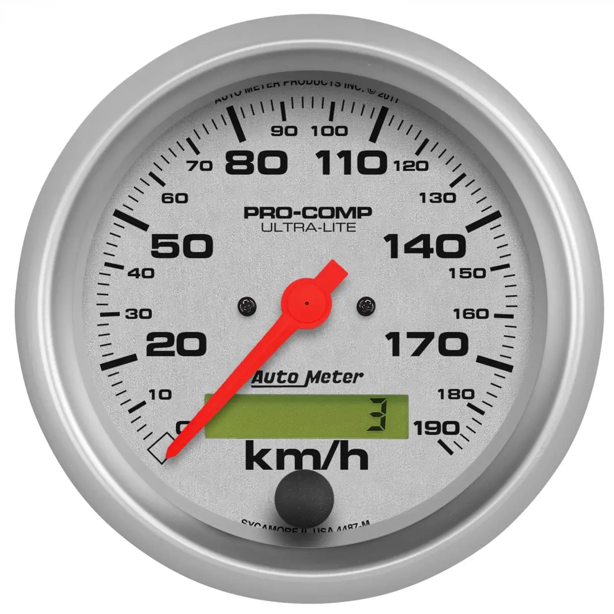 Autometer 4487-M Ultra-Lite Speedometer – 3-3/8" Electronic Digital Display 1