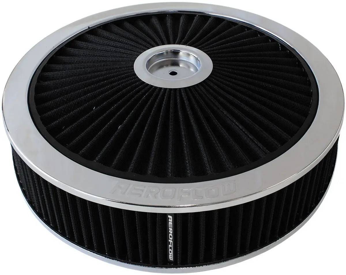 14" X 5" Chrome Full-Flow Air Filter Assembly – Bolt-On Design 1