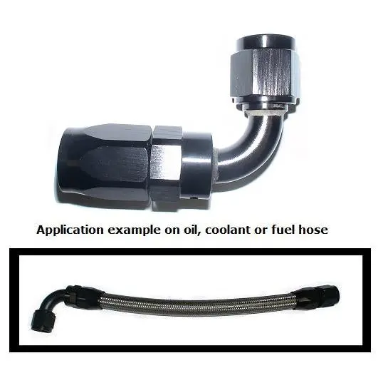 Black Anodized -6 An 90 Degree Hose End 1