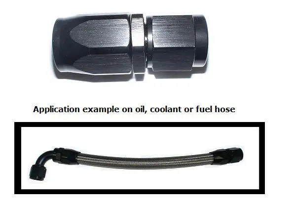 Black Anodized -10 An Straight Hose End 1