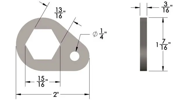 Hex Capture Plug Weld Washer 4