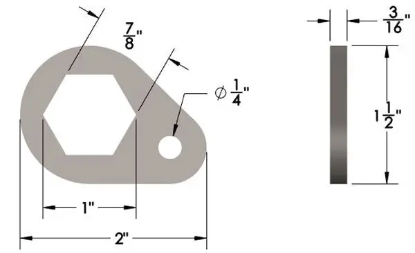 Hex Capture Plug Weld Washer 5