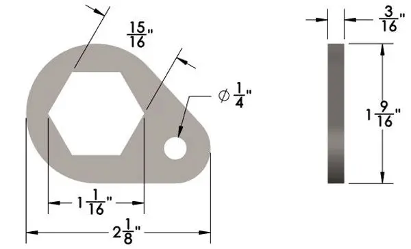 Hex Capture Plug Weld Washer 6