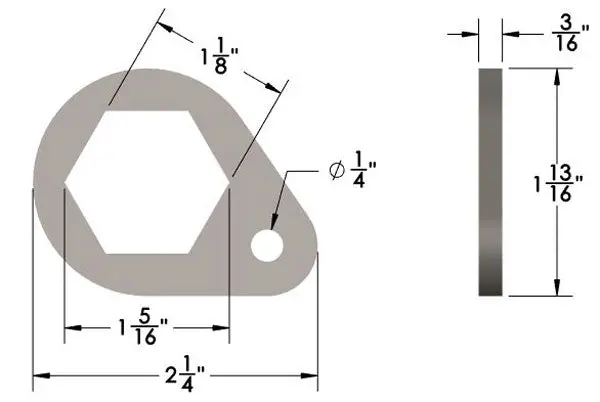 Hex Capture Plug Weld Washer 7
