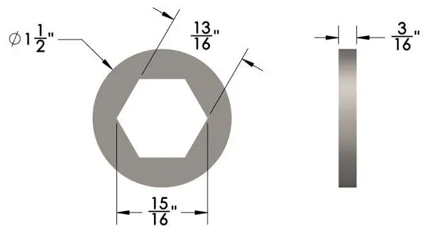 Hex Capture Washers 4