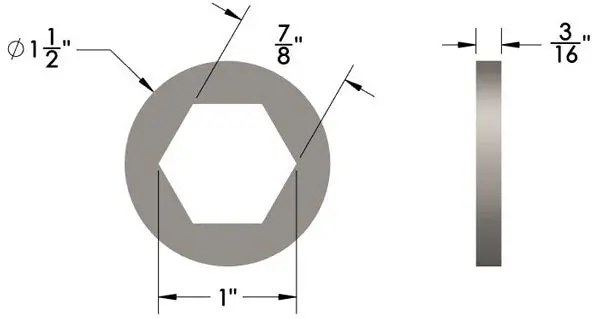Hex Capture Washers 5