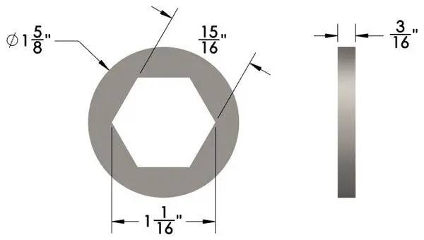 Hex Capture Washers 6