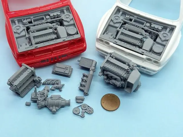 Engine For Lancia Delta 16V Hasegawa 1/24 Kit 1