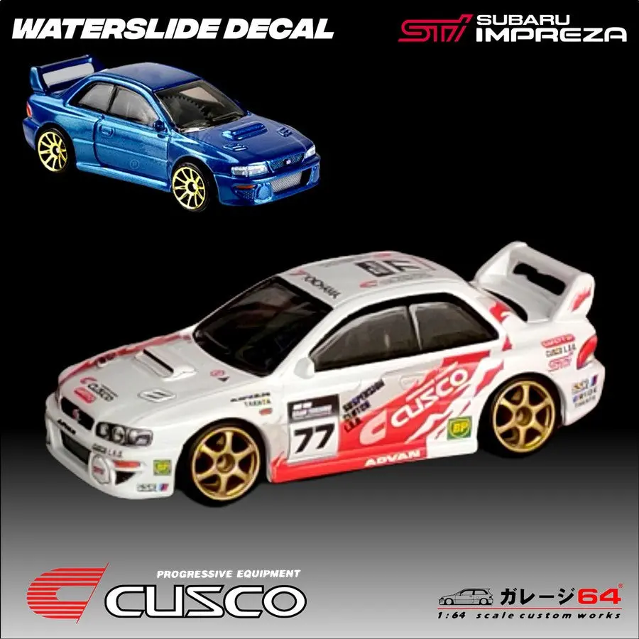 Decal Set Hotwheels Subaru Impreza Cusco Racing - Transparant Dcl74 1