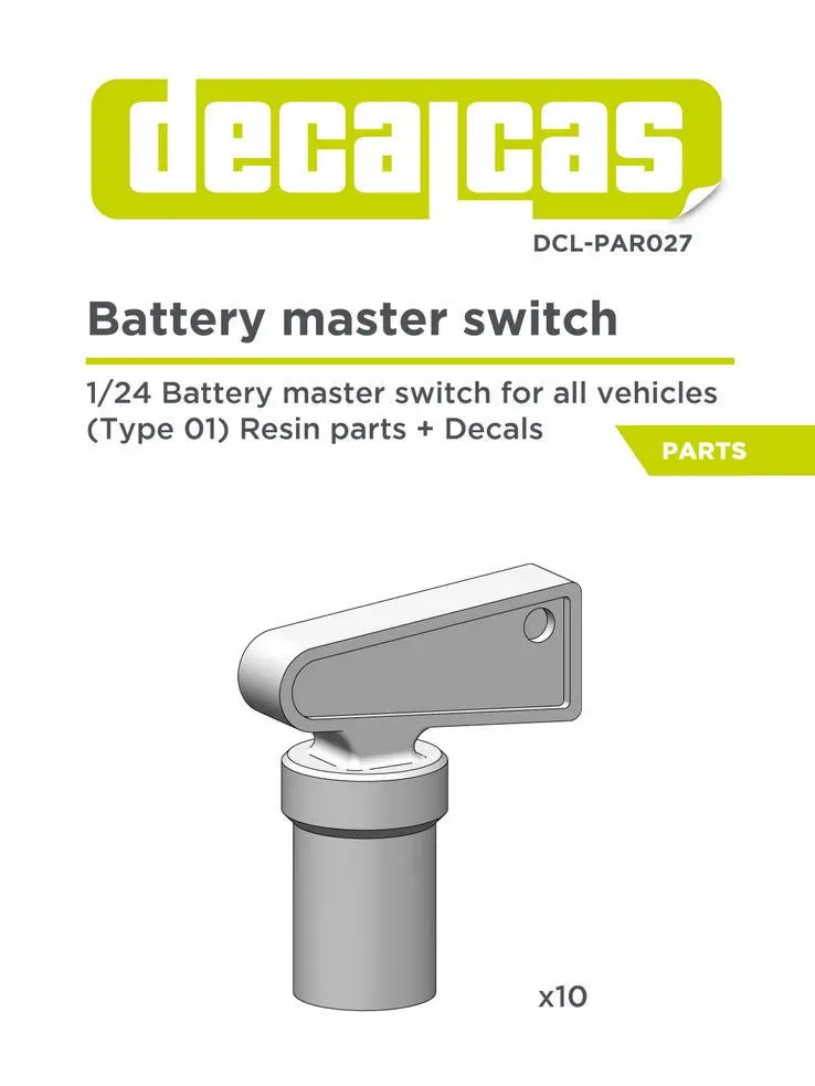 Decalcas Battery Master Switch 1/24 Scale 1