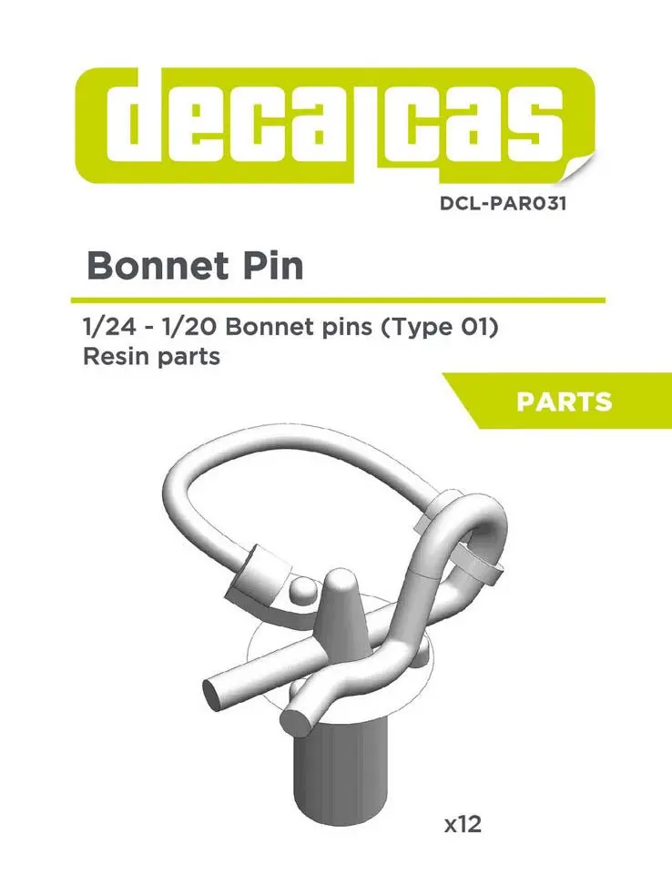 Decalcas Bonnet Pin Type1 - 1/24 Scale 1