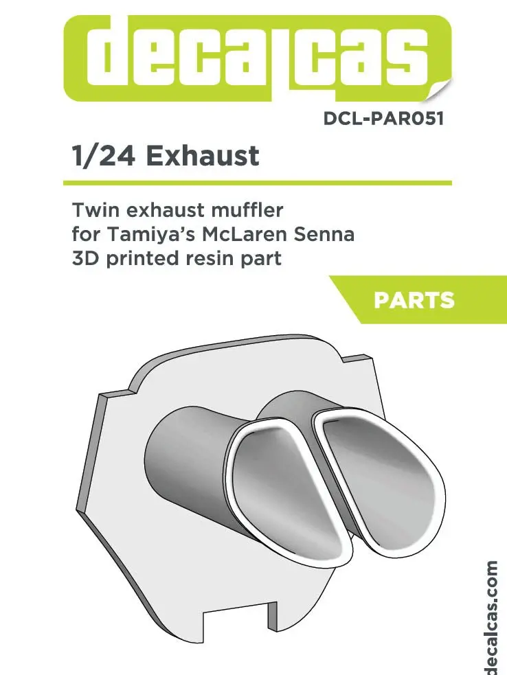 Decalcas Exhaust 1/24 Scale - Mclaren Senna 1