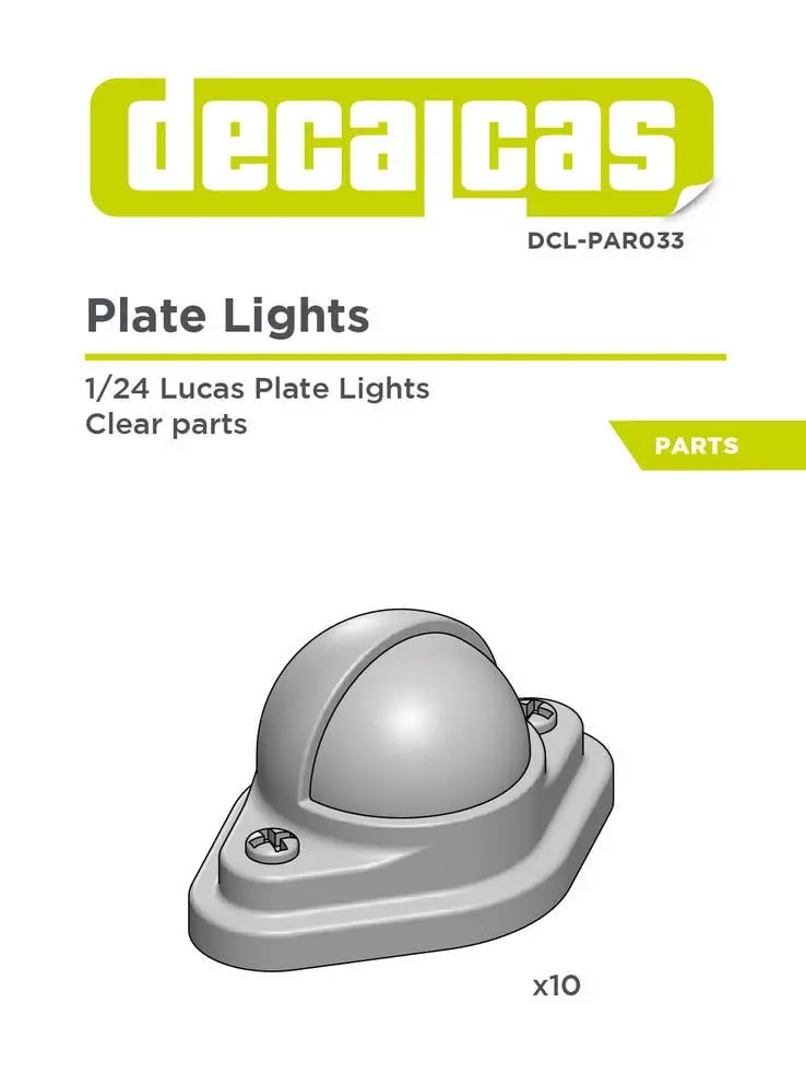 Decalcas Lucas Plate Lights 1/24 Scale 1