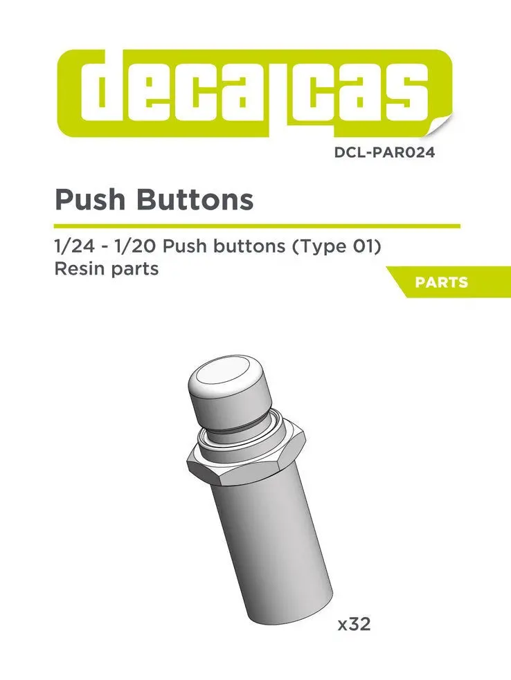 Decalcas Push Button Type 01 1/24 Scale 1