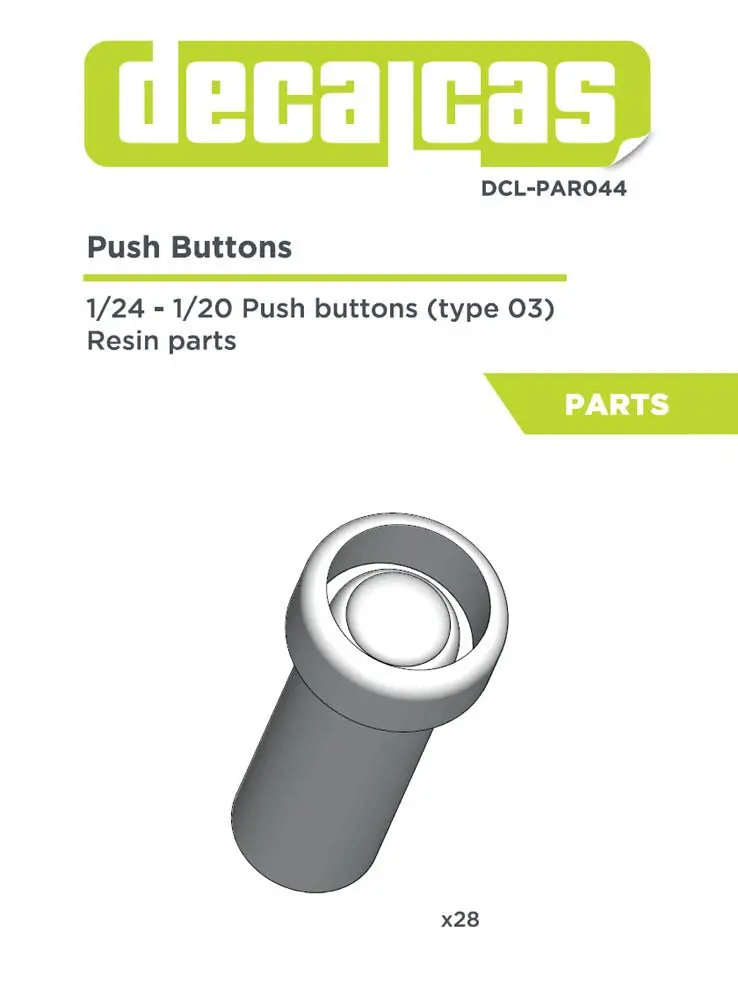 Decalcas Push Button Type 03 - 1/24 Scale 1
