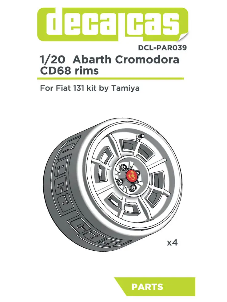 Decalcas Rims Set Abarth Cromodora Cd68 1/20 Scale 1