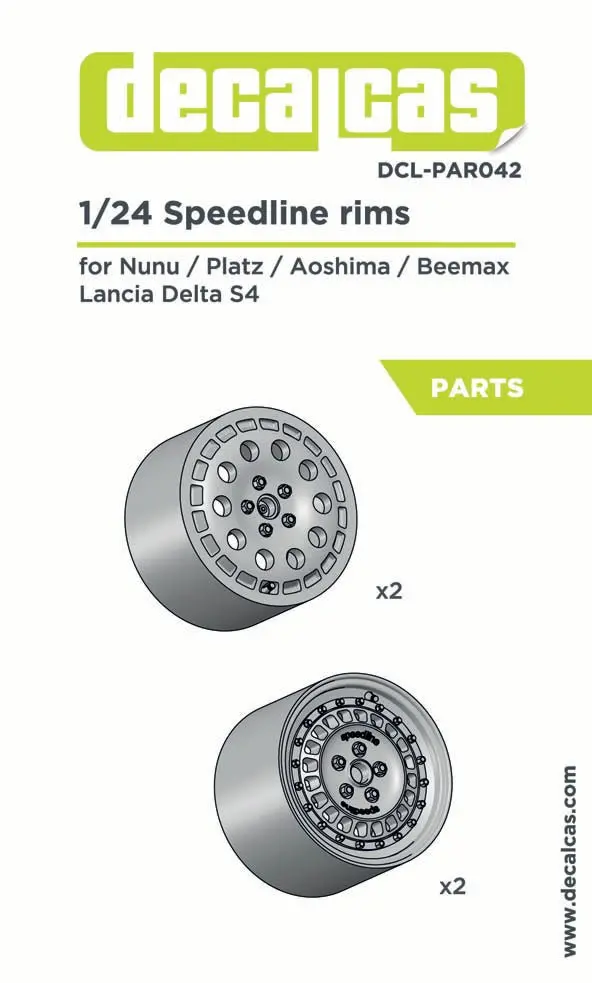 Decalcas Rims Speedline For Lancia Delta S4 1/24 Scale 1