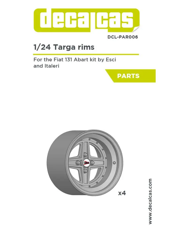 Decalcas Rims - Targa Rims 1/24 Scale 1