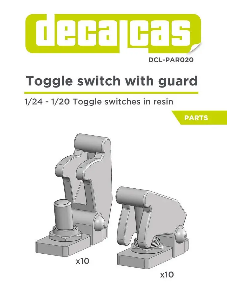 Decalcas Toggle Switch With Guard 1/24 Scale 1