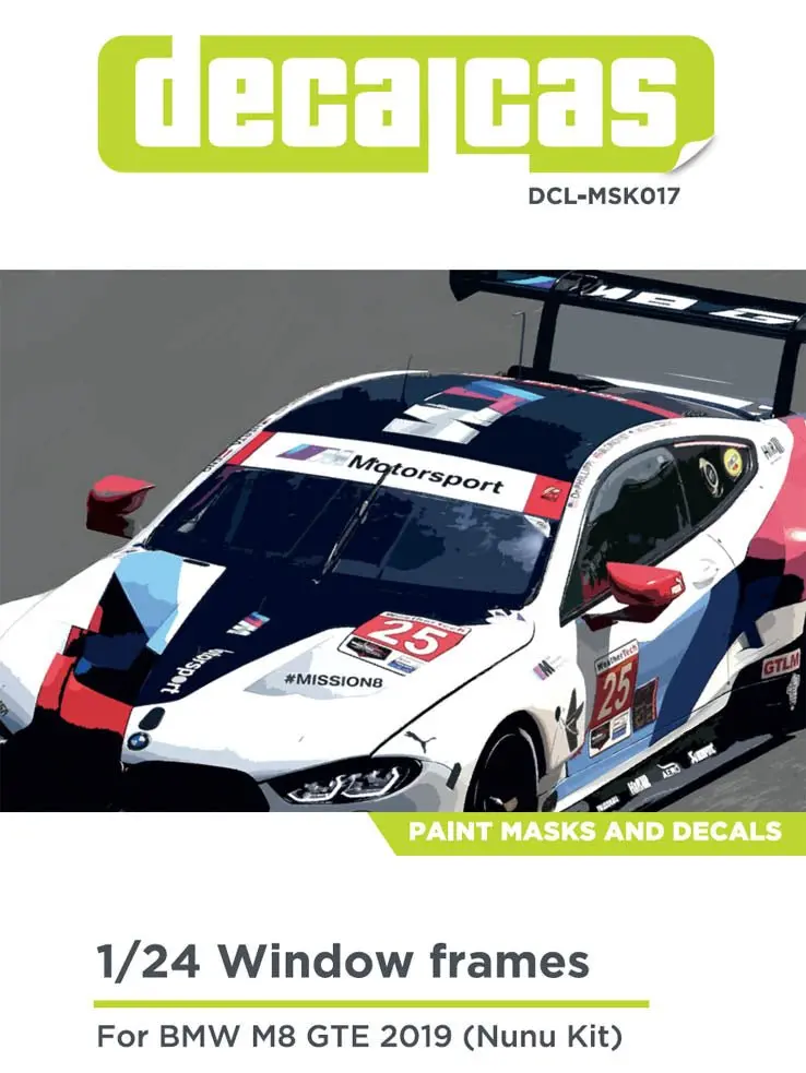 Decalcas Window Frame Paint Masks - Bmw M8 Gte 1