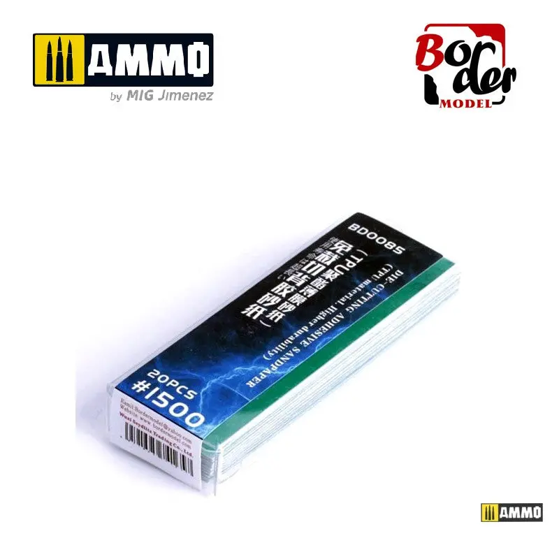 Ammo Die-Cutting Adhesive Sandpaper (Tpu Material) 20Pcs 1500 1