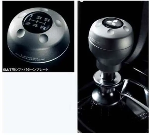 『ランサーエボリューションx』 純正 Cz4a シフトノブ（アルミシルバー） パーツ 三菱純正部品 カスタム スポーツ セレクトノブ Lancer オプション アクセサリー 用品 1