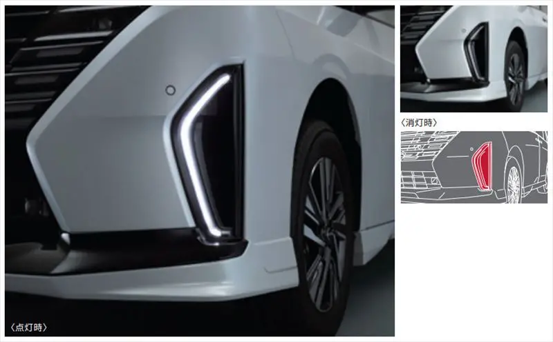 『セレナ』 純正 C28 Fc28 Gc28 Gfc28 Nc28 Fnc28 フロントバンパーイルミネーション(白色led) パーツ 日産純正部品 ライト 照明 ドレスアップ オプション アクセサリー 用品 1