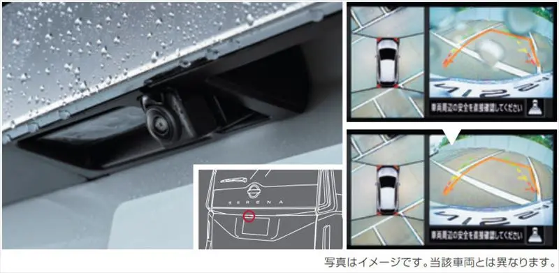 『セレナ』 純正 C28 Fc28 Gc28 Gfc28 Nc28 Fnc28 バックビュー雨滴クリーナー（インテリジェントアラウンドビューモニター付車用） パーツ 日産純正部品 オプション アクセサリー 用品 1