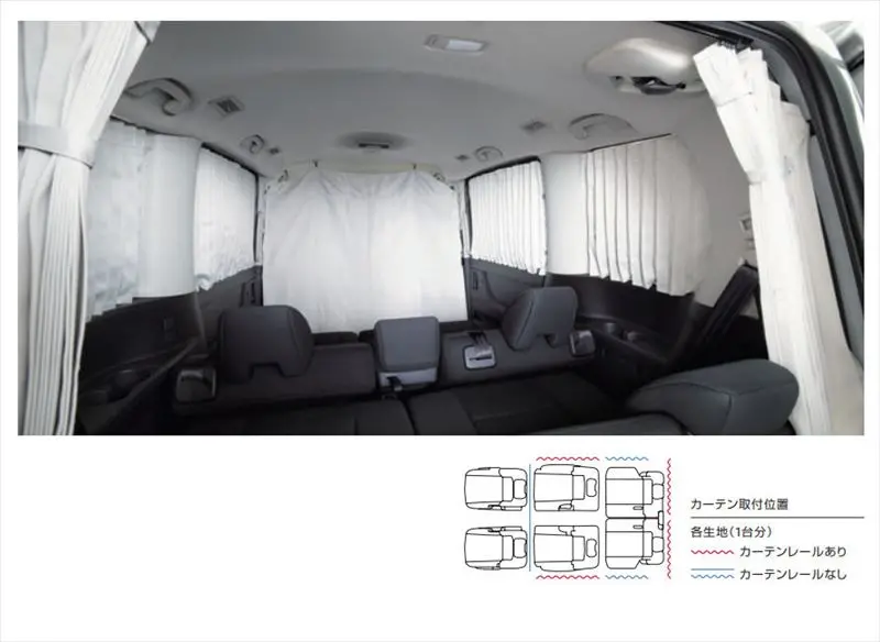 『セレナ』 純正 C28 Fc28 Gc28 Gfc28 Nc28 Fnc28 車内カーテン パーツ 日産純正部品 オプション アクセサリー 用品 1
