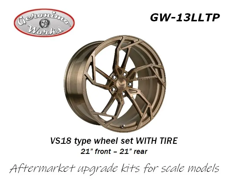 Geronimoworks Vsforged Vs18 Type Wheel Set 21"- 21" With Pirelli Tire 1