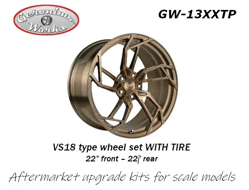Geronimoworks Vsforged Vs18 Type Wheel Set 22"- 22" With Pirelli Tire 1