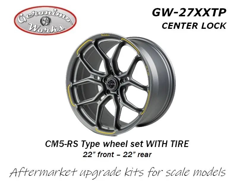 Geronimoworks Brixton Cm5-Rs Type Wheel Set 22" - 22" With Pirelli Tire Centerlock 1