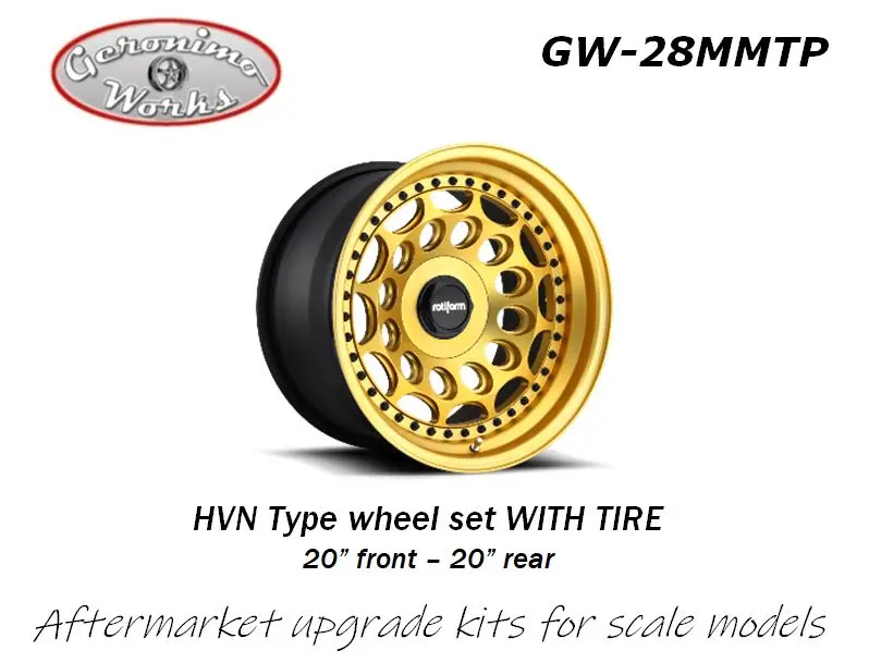 Geronimoworks Rotiform Hvn Type Wheel Set 20"-20" With Pirelli Tire 1