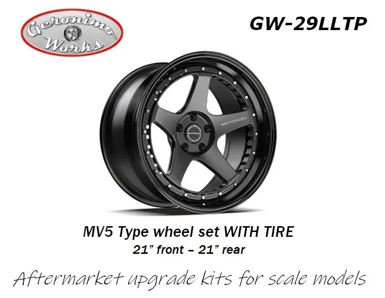 Geronimoworks Mv Forged Mv5 Type Wheel Set 21" - 21" With Pirelli Tire 1