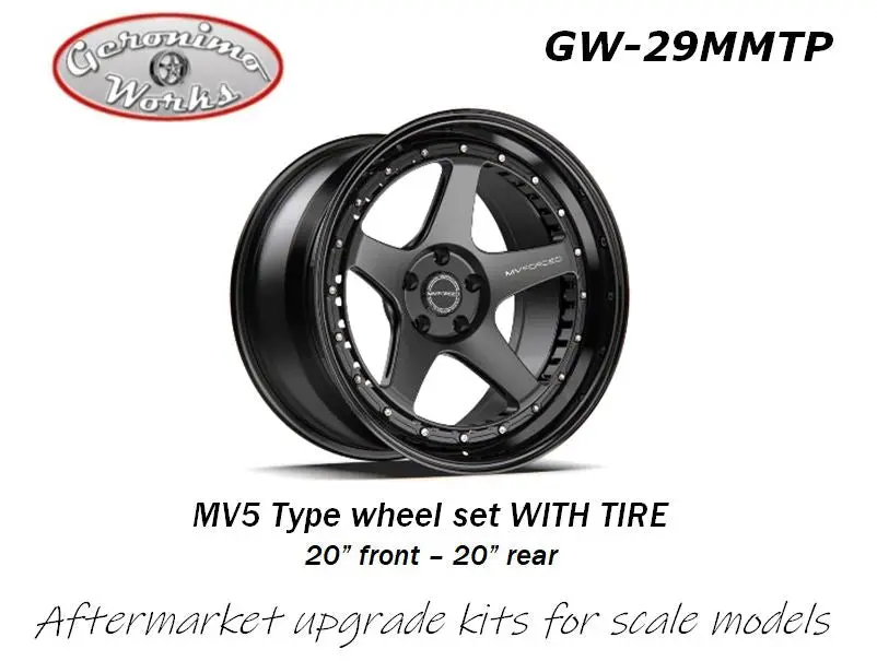 Geronimoworks Mv Forged Mv5 Type Wheel Set 20" - 20" With Pirelli Tire 1