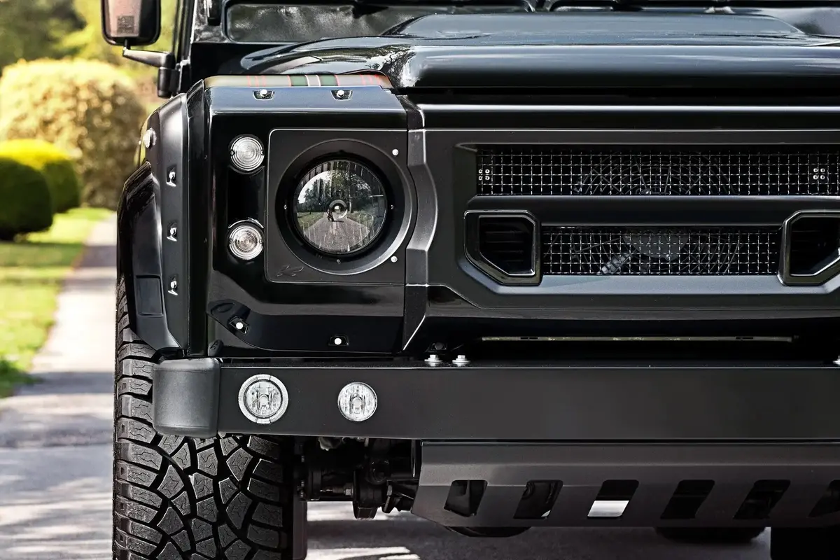 Land Rover Defender (1991-2016) Shadow Chrome Headlights With Parking Bulb (Rhd) 2
