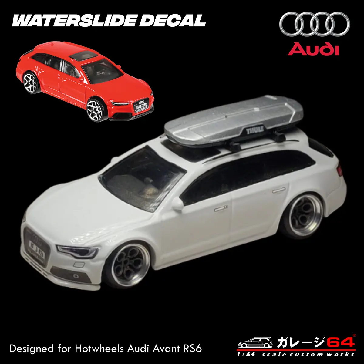 Decal Set Hot Wheels Audi Rs6 Transparant 1
